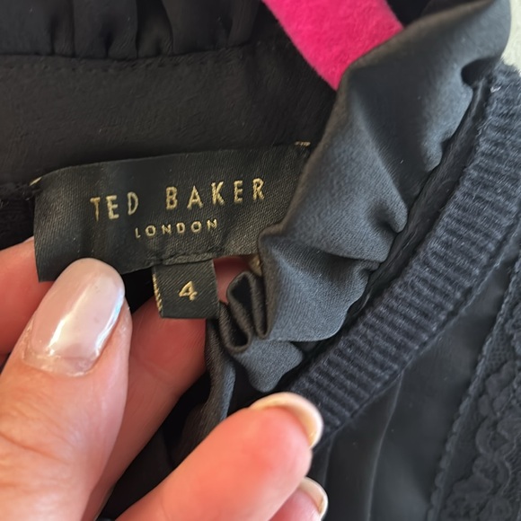 Ted Baker black knit, lace & ribbon sweater - Picture 2 of 8